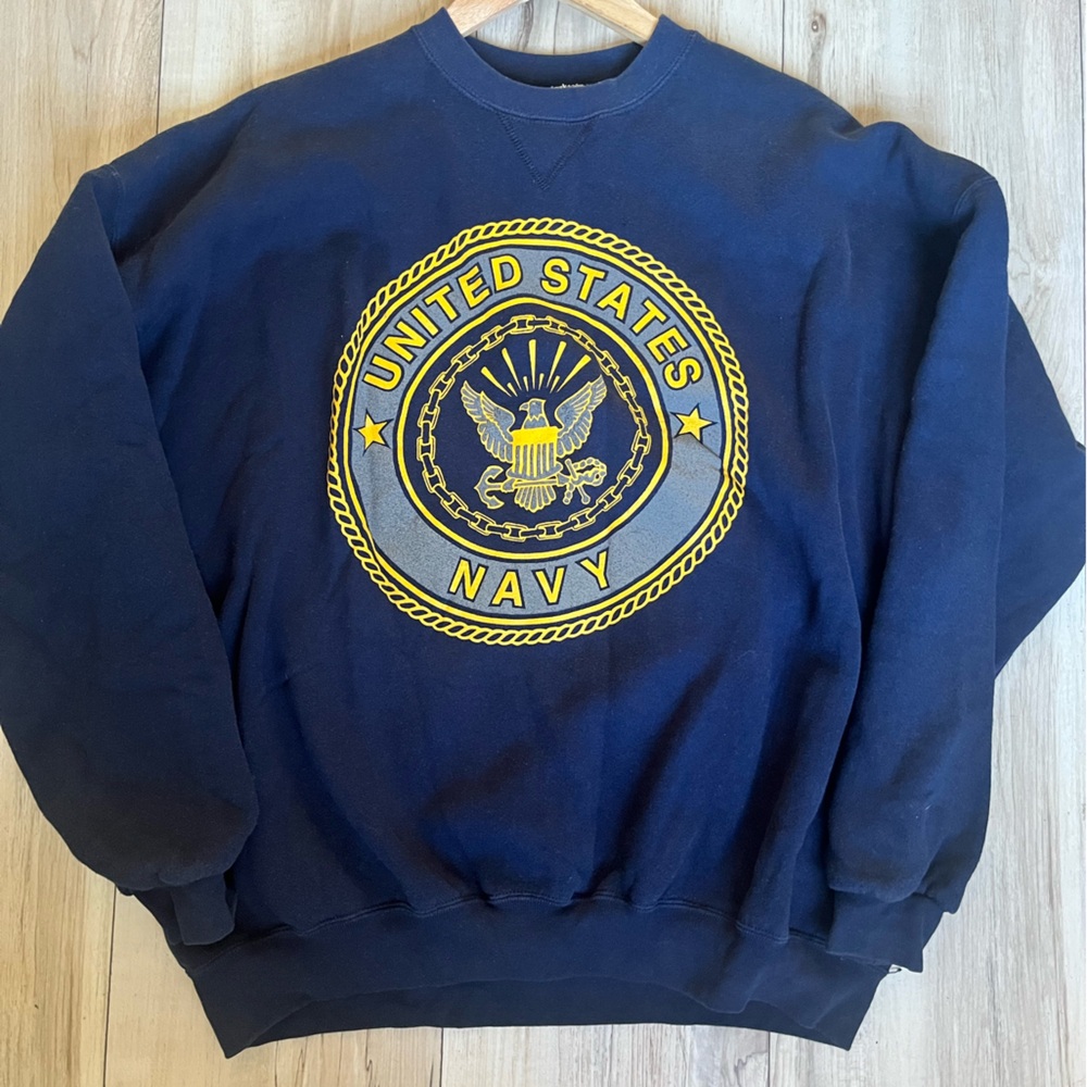 Soffe United States NAVY Blue Crewneck Sweater